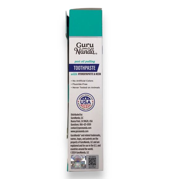 NEW GuruNanda Whitening Toothpaste 4.2 fl.oz/119g Coco-mint Jasmine NIB - Picture 2 of 6